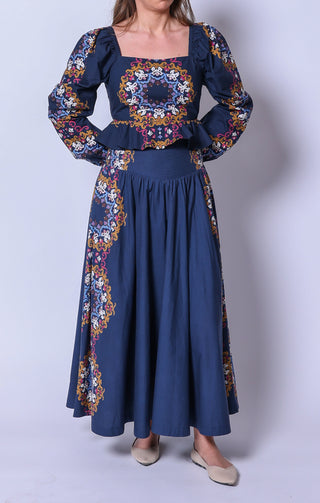 Esmeralda Ankle Skirt - Venezia Blue