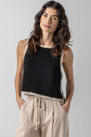 Crochet Tank - Black