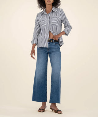 Meg High Rise Fab AB Wide Leg Raw Hem - Toughness