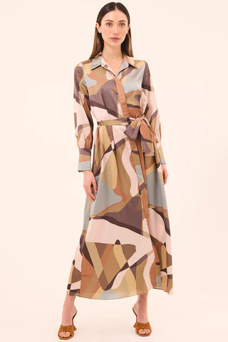 Hermina Dress - Desert Abstract