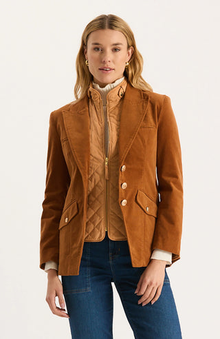 Goldie Cord Jacket - Leather Brown