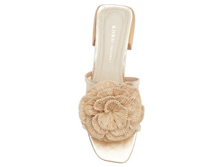 Ana - Gold/Raffia Flower