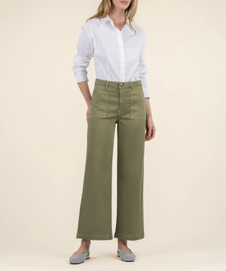 Meg High Rise Wide Leg Pant - Basil