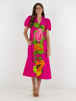 Hampton Dress - Papaya Vine