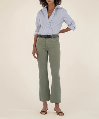 Kelsey High Rise Fab AB Ankle Flare Inset Leg - Sage Green