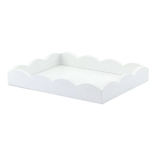 11x8 Scalloped Tray - White
