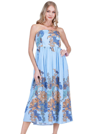 Gathers Tube Dress - Antique Blossom