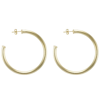 Small Everybody's Favorite Hoop Earrings-Brushed Gold