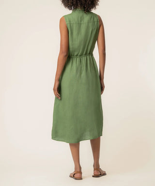 Bowie Button Down A Line Sleeveless Dress