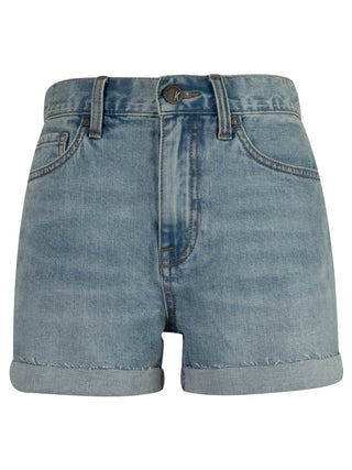 Jane High Rise Short Uneven Roll Up Raw Hem - Encourage