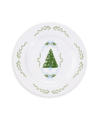 Christmas Tree Waltz Plate White/Multi