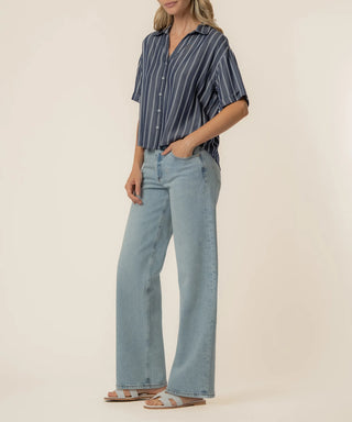 Brenda Boxy Button Front Shirt