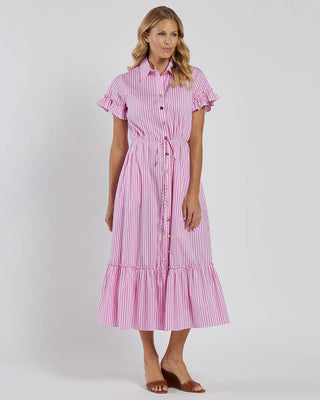 Pippa Cotton Shirting - Stripe Peony
