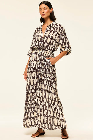 Lourdes Dress - Abstract Geo Crepe