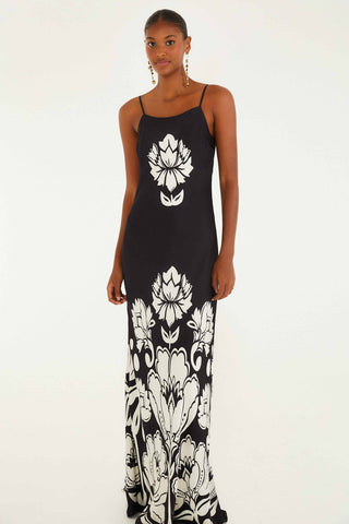 Floral Arabesque Slip Maxi Dress