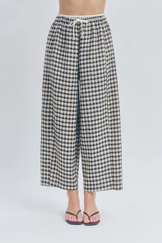 Ari Pant - Black/Sand Gingham