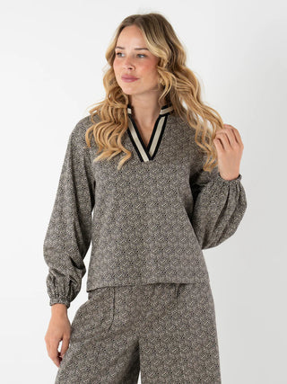 Lolli Top - Black Tonal Monogram