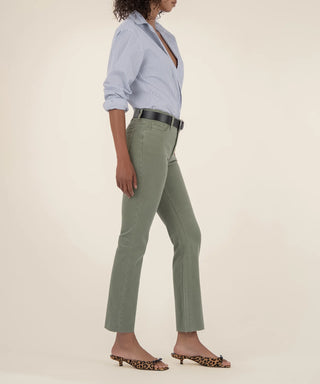 Kelsey High Rise Fab AB Ankle Flare Inset Leg - Sage Green