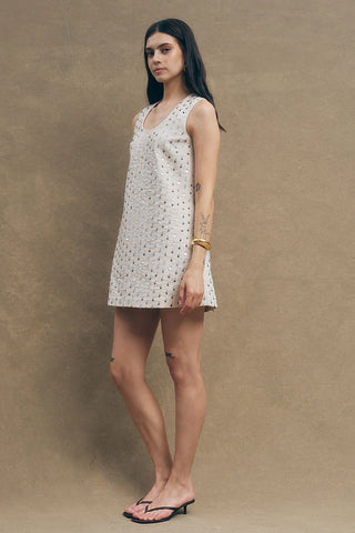 embellished linen dress CAMILLA Printed embellished linen and silk-blend maxi dress