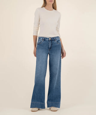 Maya High Rise Fab AB Wide Legs Back Darts Wide Hem - Amuse