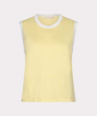 Sleeveless Top Rib Knit - Lemon