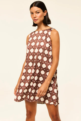 Jonah Dress - Choco Rattan Tile