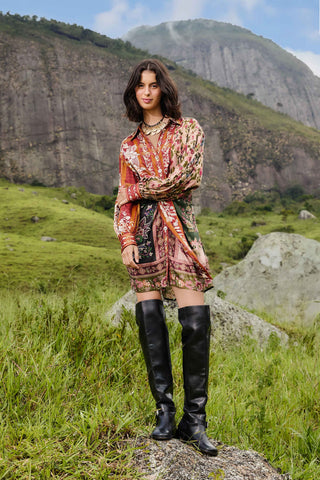 Winter Garden Mix Mini Dress