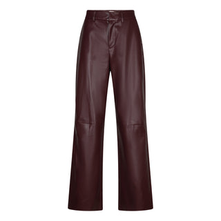 Trousers Wide Leg Faux Leather