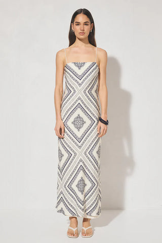 Serafina Dress - Cream Base Navy