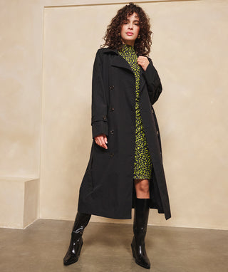 Long Trench Coat - Black