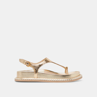 Stefan Sandal - Gold Distressed Leather