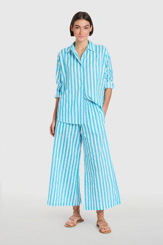Boyfriend Shirt, Seaside Stripes