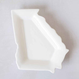 Georgia Shaped Tidbit Dish - White