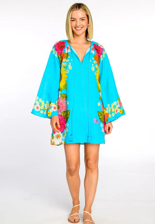 Chelsea Dress - Wildflower Aqua