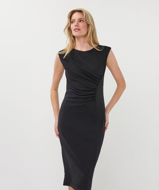 Dress Gathering - Black