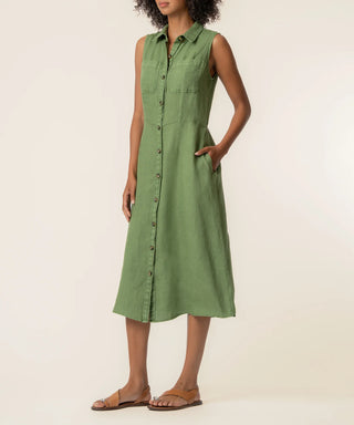 Bowie Button Down A Line Sleeveless Dress