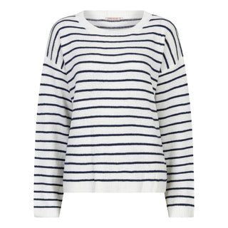 Sweater Striped Slub - Off White/Navy