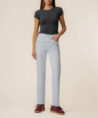 Avery High Rise AFB Easy Straight Leg Raw Hem - Optic White